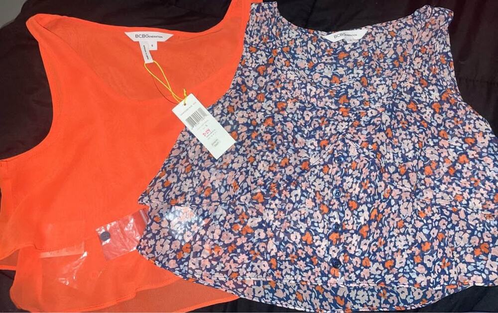 2 BCBGeneration sheer crop tops- NWT! (Small)